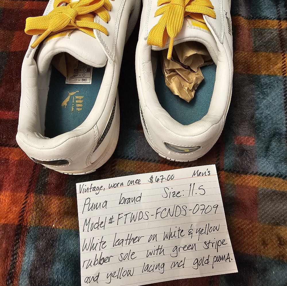 Mens Vintage Puma leather shoes